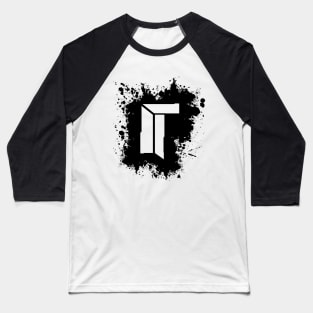 Titan Splat - Black Baseball T-Shirt